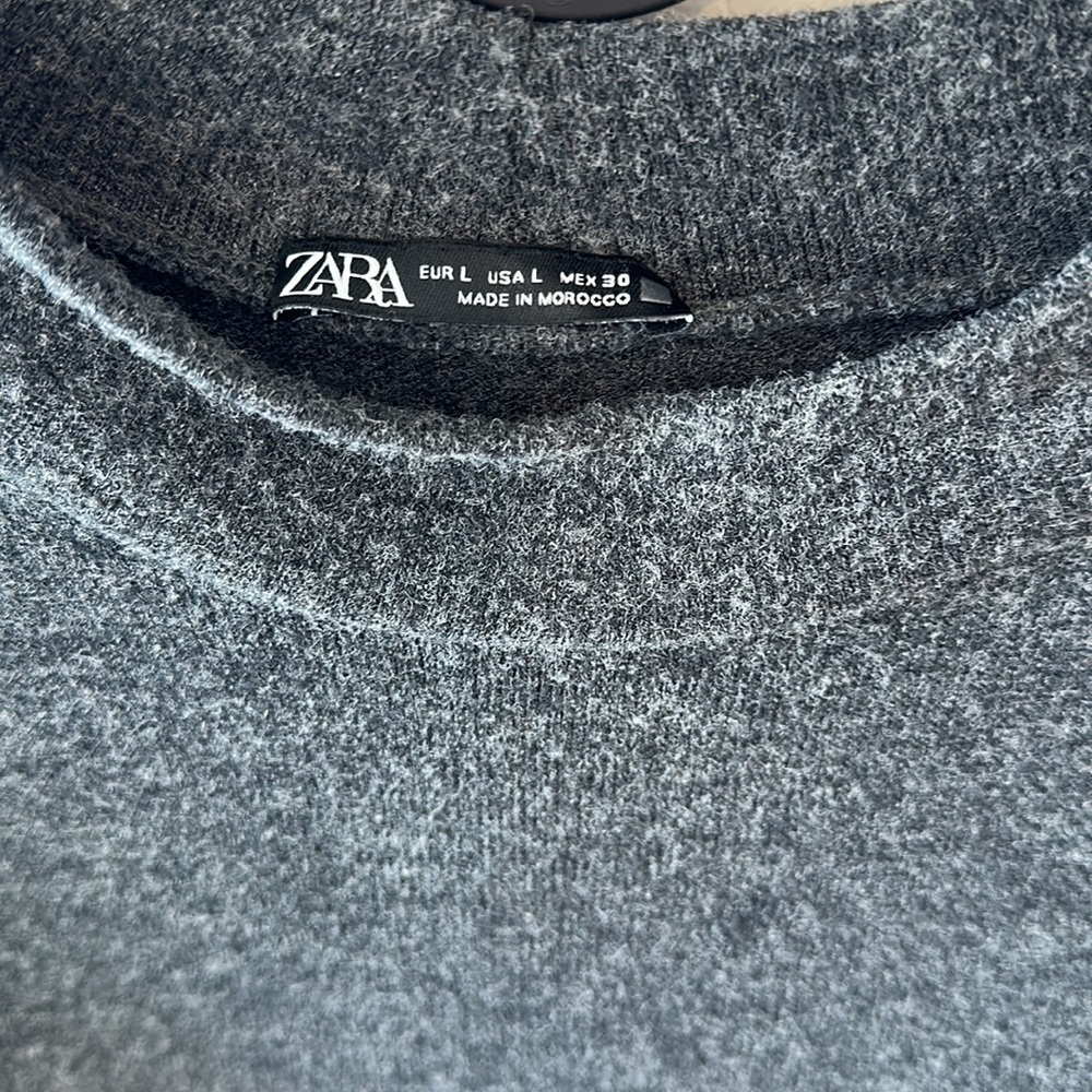 Zara midi gray knit dress - Picture 2 of 3